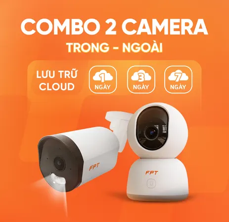 Combo 2 Camera (Trong - Ngoài) FPT Telecom
